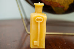 Antique Bottle Beeswax Candle Collection Skeleton Key // ONH Item 1847