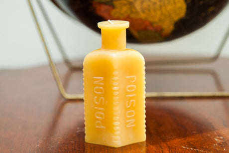 Antique Bottle Beeswax Candle Collection Small Poison // ONH Item 1851