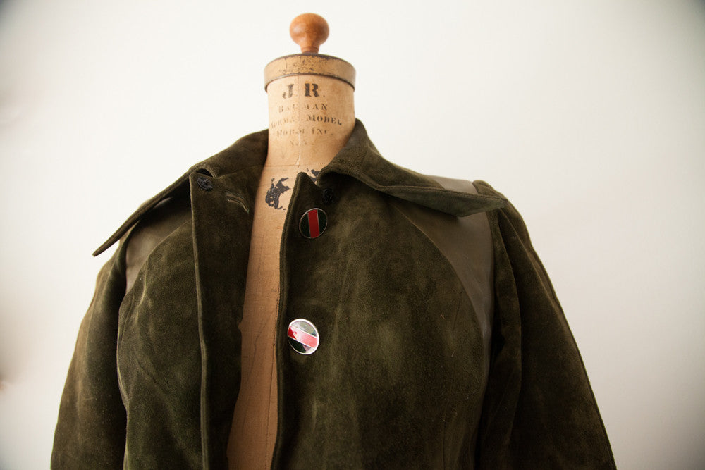 Rare Vintage 1970s Gucci Designer Suede Leather Coat // ONH Item 1861 Image 1