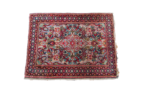 2x2.5 Small Persian Sarouk Rug Mat // ONH Item 1865