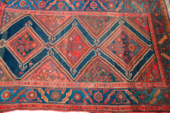 4x6 Blue And Red Antique Tribal Area Rug // ONH Item 1870 Image 5