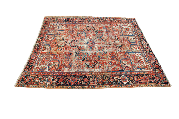 9x12 Vintage Worn Heriz Rug // ONH Item 1871