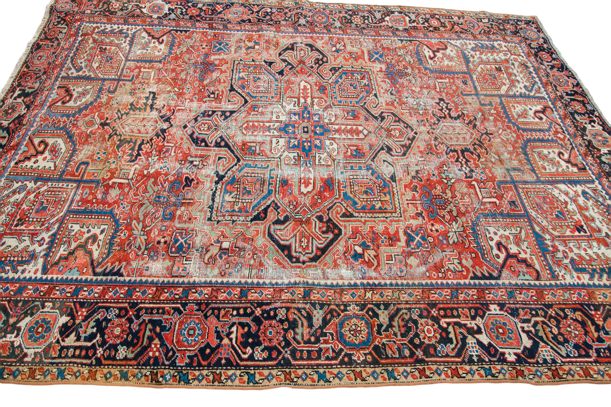 9x12 Vintage Worn Heriz Rug // ONH Item 1871 Image 1