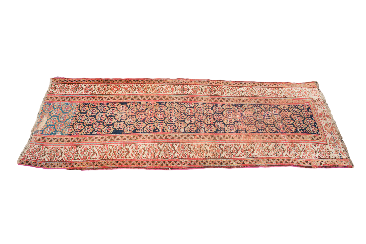 3x8.5 Antique Kurdish Persian Wide Rug Runner // ONH Item 1875 Image 1