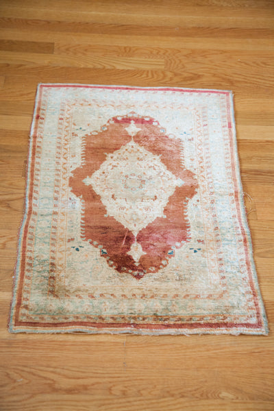  2x3 Antique Silk Persian Tabriz Rug Mat / Item 1878 image 7