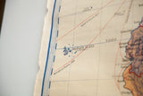 Vintage Denoyer Geppert 1919 map with Galapagos Islands, blue Equator, and vertical scale.