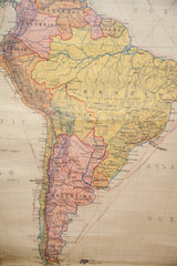 Lower section of 1919 South America map; visible Argentina, Chile, and subtle colors.