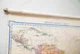 Upper left map section showing Central America, Denoyer Geppert series, and aged roller.