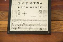 Antique Eye Chart Near Vision Exam Plaque // ONH Item 1883 Image 1