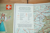 The legend, scale, and publisher info on the vintage Tourist Map of Switzerland.