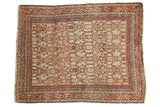 Antique Caucasian rug with an intricate, Lotto-inspired geometric design in earthy rust, brown, and ivory.