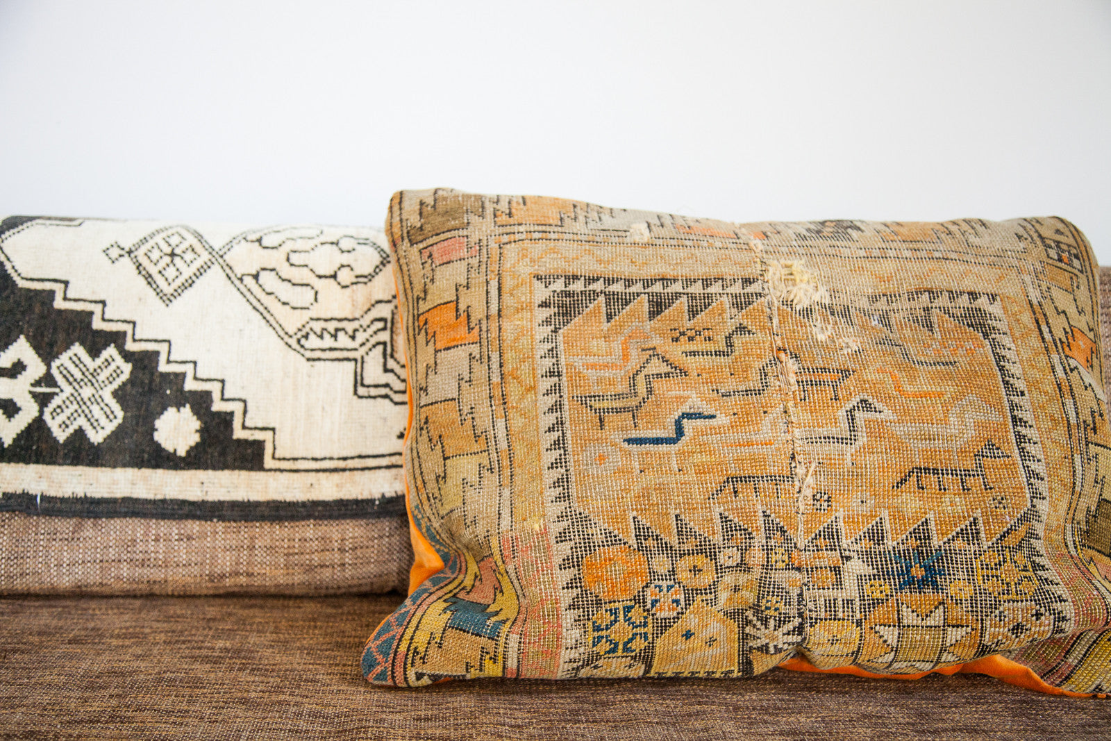 Antique Orange Caucasian Pillow // ONH Item 1889 Image 1