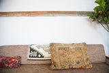 Antique Orange Caucasian Pillow, soft geometric fragment in orange and yellow.