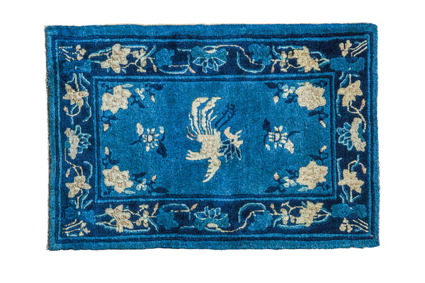 2x3 Antique Chinese Peking Rug Mat // ONH Item 1897