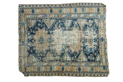 4x4.5 Antique Distressed Caucasian Rug // ONH Item 1908