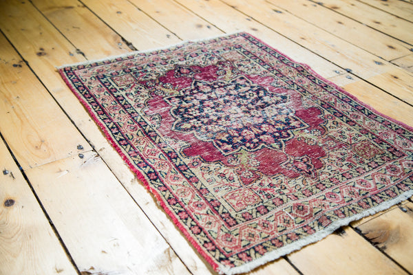 2x2.5 Antique Persian Kerman Rug Mat // ONH Item 1919 Image 4