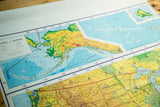 Vintage Rand McNally map detail: Alaska and Hawaii in separate blocks, with northern US states.