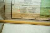 Aged paper, copyright, and numerical scale detail on vintage Rand McNally map.