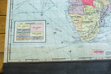 Detail of 1938 Africa map: Southern Africa, subdued colors, foreign possessions key.