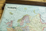 Vintage 1938 Europe map highlighting Scandinavia, British Isles, and Arctic in subdued colors.