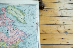 Crams 1938 Edition Vintage Pulldown Map Of North America // ONH Item 1945 Image 4