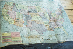 Crams 1938 Edition Vintage Pulldown Map Of United States // ONH Item 1946 Image 1
