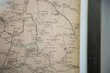 Antique Bedford, NY 1881 map section, detailing Katonah Woods, Broad Brook, and frame.
