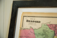 Framed Antique Bedford NY Map // ONH Item 1950 Image 2