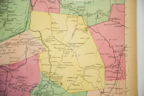 Framed Antique Bedford NY Map // ONH Item 1950 Image 1