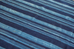 4x5 Square Indigo Blue Striped Textile // ONH Item 1954 Image 2