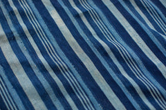 3x5.5 Indigo Blue Striped Textile // ONH Item 1955 Image 2