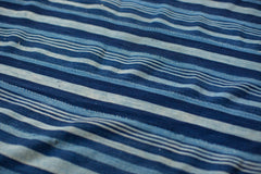 3x5.5 Indigo Blue Striped Textile // ONH Item 1955 Image 4