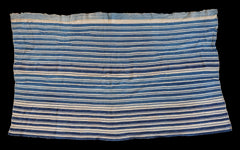 Vintage Indigo Stripe Throw // ONH Item 1958 Image 1