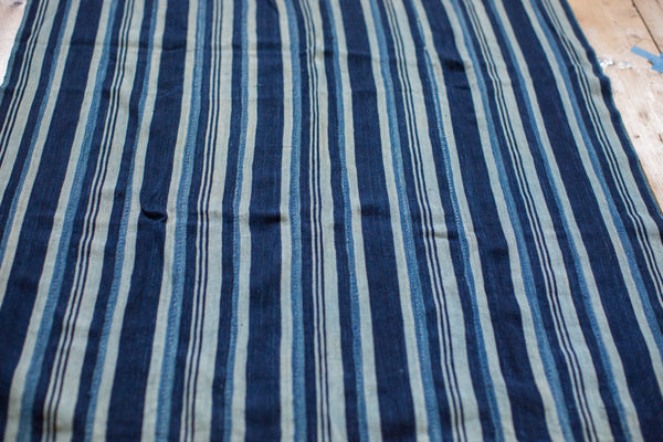 3.5x5 Indigo Blue Striped Textile // ONH Item 1959 Image 1