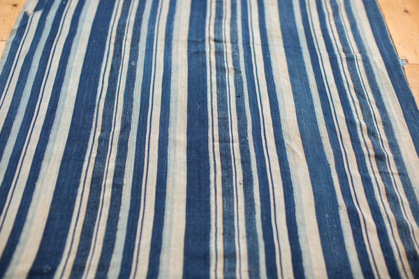 3.5x5 Indigo Blue Striped Textile // ONH Item 1966 Image 1