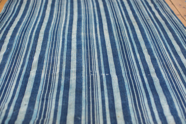 4x5 Square Indigo Blue Striped Textile // ONH Item 1972 Image 1