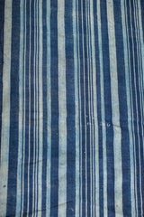 4x5 Square Indigo Blue Striped Textile // ONH Item 1972 Image 2