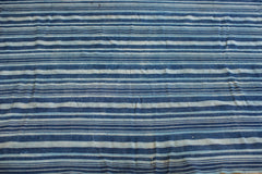 4x5 Square Indigo Blue Striped Textile // ONH Item 1972 Image 3