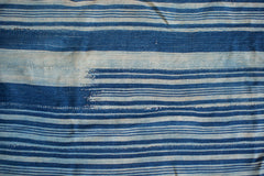 3x4.5 Indigo Blue Striped Textile // ONH Item 1973 Image 2