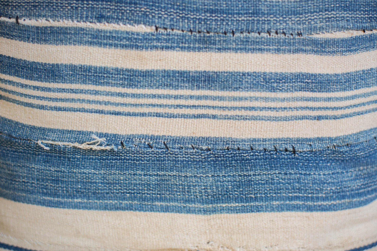 Light Striped Indigo Throw Pillow // ONH Item 1979A Image 1