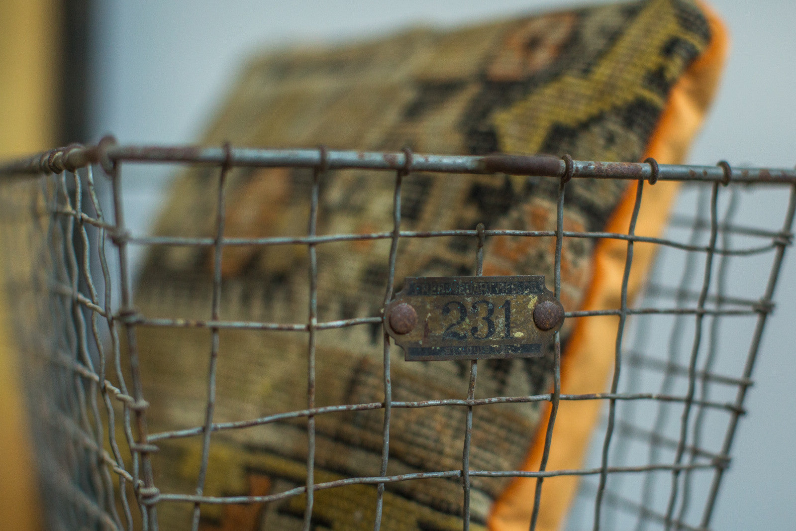 Vintage Fred Medart Gym Locker Wire Basket // ONH Item 1990 Image 1