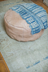 Antique Revival Leather Moroccan Pouf Ottoman - Nude // ONH Item 1993 Image 5