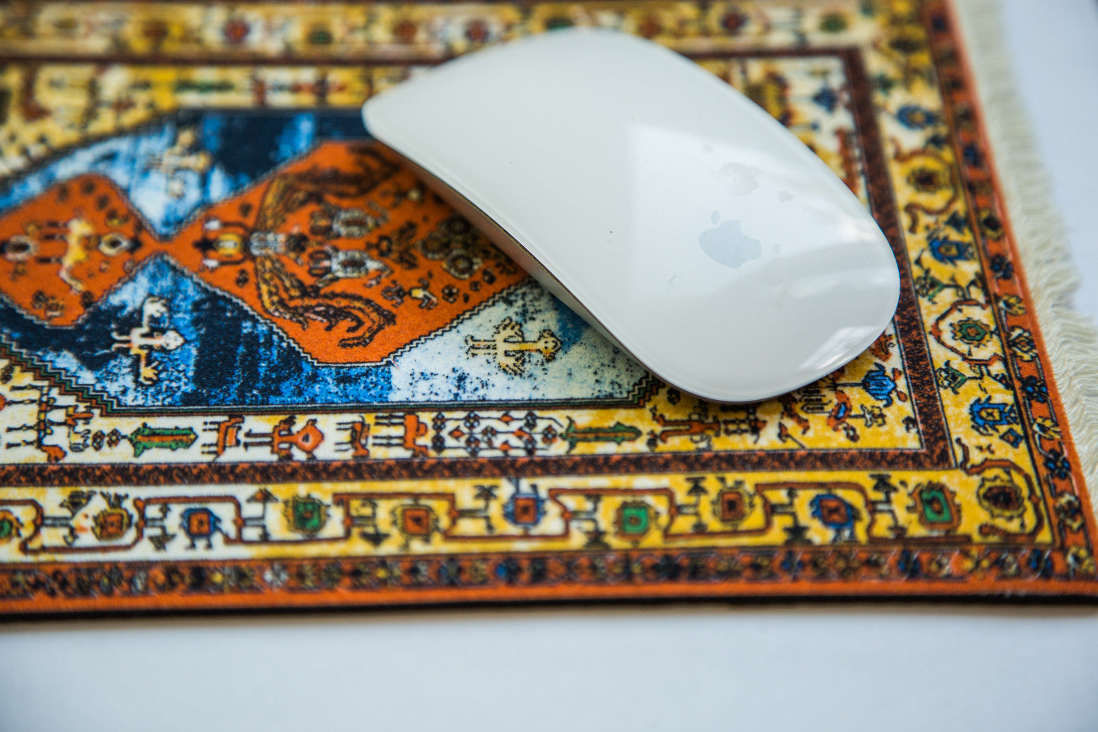 Antique Heriz Persian Rug Miniature Mouse Pad // ONH Item 2006 Image 1