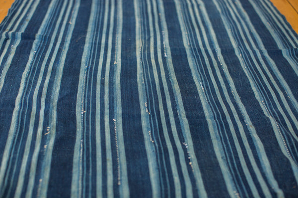 3.5x5 Indigo Blue Striped Textile // ONH Item 2019 Image 1