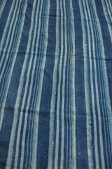 3.5x5 Indigo Blue Striped Textile // ONH Item 2019 Image 2