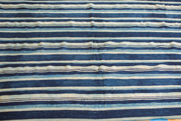 3.5x5 Indigo Blue Striped Textile // ONH Item 2023 Image 1