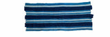 Vintage hand woven African Indigo Blue Striped Textile Runner, 1'10