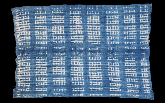 Vintage Batik Blue Throw // ONH Item 2031 Image 1