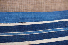 Handwoven Striped Indigo Lumbar Pillow // ONH Item 2033A Image 3