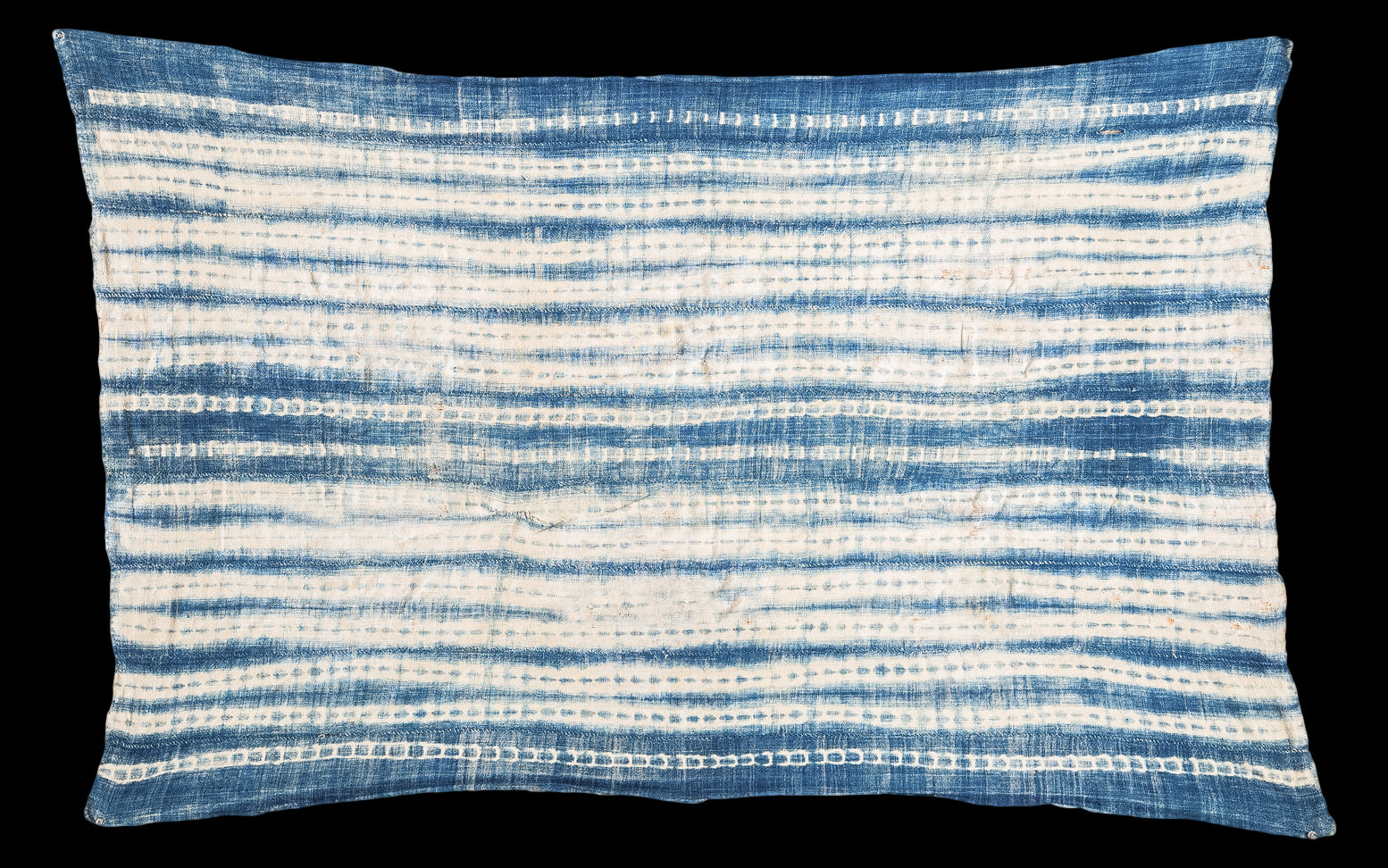 Vintage Batik Blue Throw // ONH Item 2041 Image 1